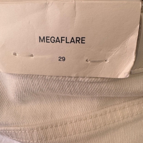 7 For All Mankind Women’s MegaFlare Jeans Size 29 NWT High Rise Clean White Wash - Picture 15 of 16